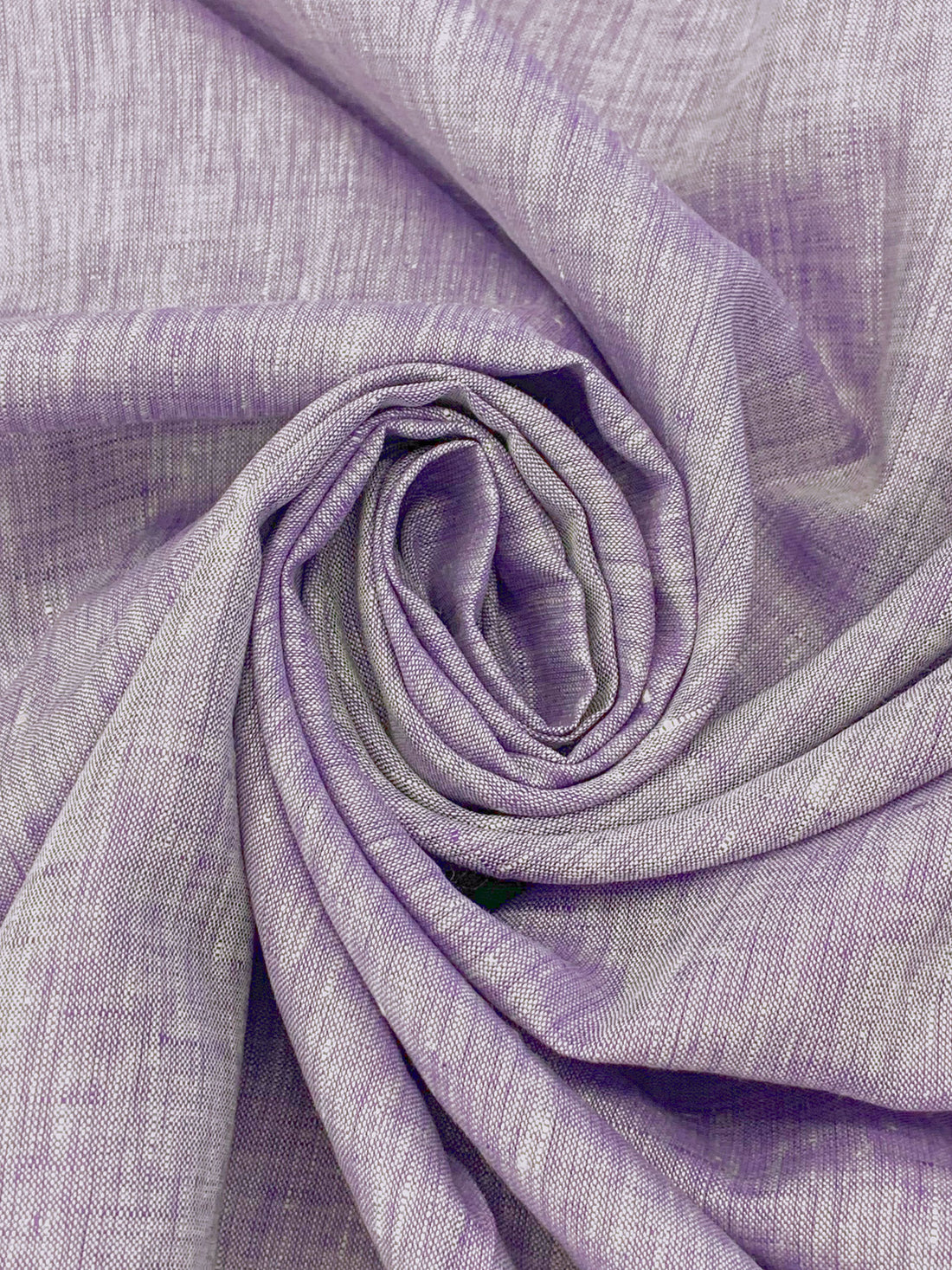 French Lilac/White 100% Linen Light-Weight Yarn-Dyed Chambray Linen 60W