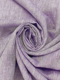 French Lilac/White 100% Linen Light-Weight Yarn-Dyed Chambray Linen 60W