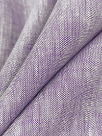 French Lilac/White 100% Linen Light-Weight Yarn-Dyed Chambray Linen 60W