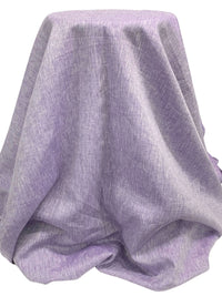 French Lilac/White 100% Linen Light-Weight Yarn-Dyed Chambray Linen 60W