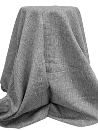 Black/White 100% Linen Light-Weight Yarn-Dyed Chambray Linen 58W
