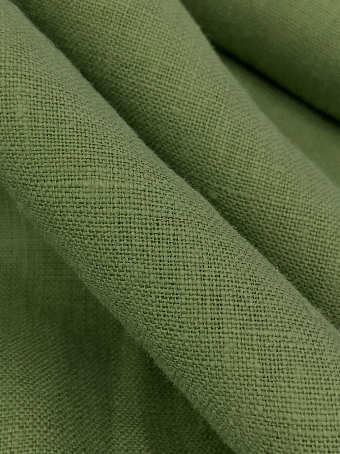 Fern Green 100% Linen Mid-Weight Woven 58W