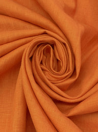 Deep Spice Orange 100% Linen Mid-Weight Woven 58W