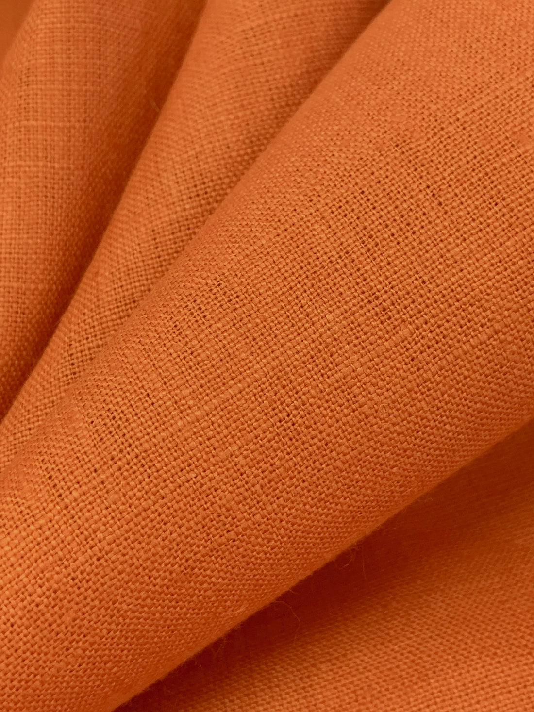 Deep Spice Orange 100% Linen Mid-Weight Woven 58W