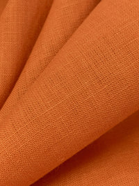 Deep Spice Orange 100% Linen Mid-Weight Woven 58W