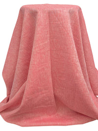 Light Carmine Pink/White 100% Linen Light-Weight Yarn-Dyed Chambray Linen 58W