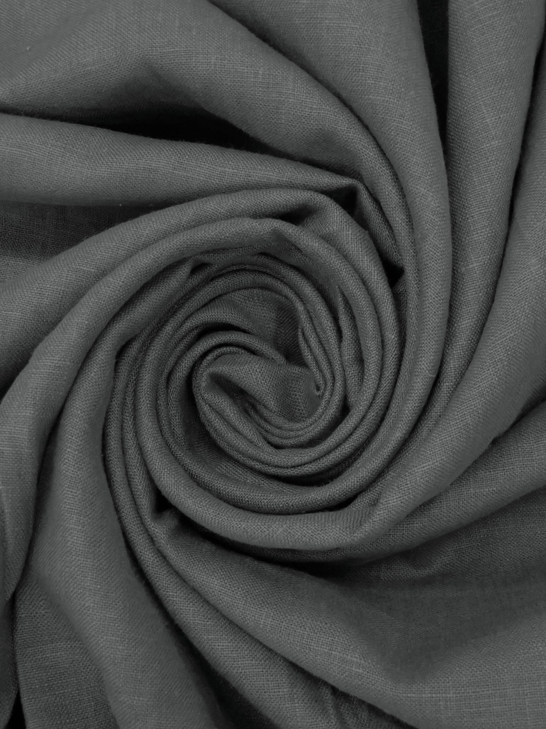 Charcoal Gray 100% Linen Midweight Woven 58W