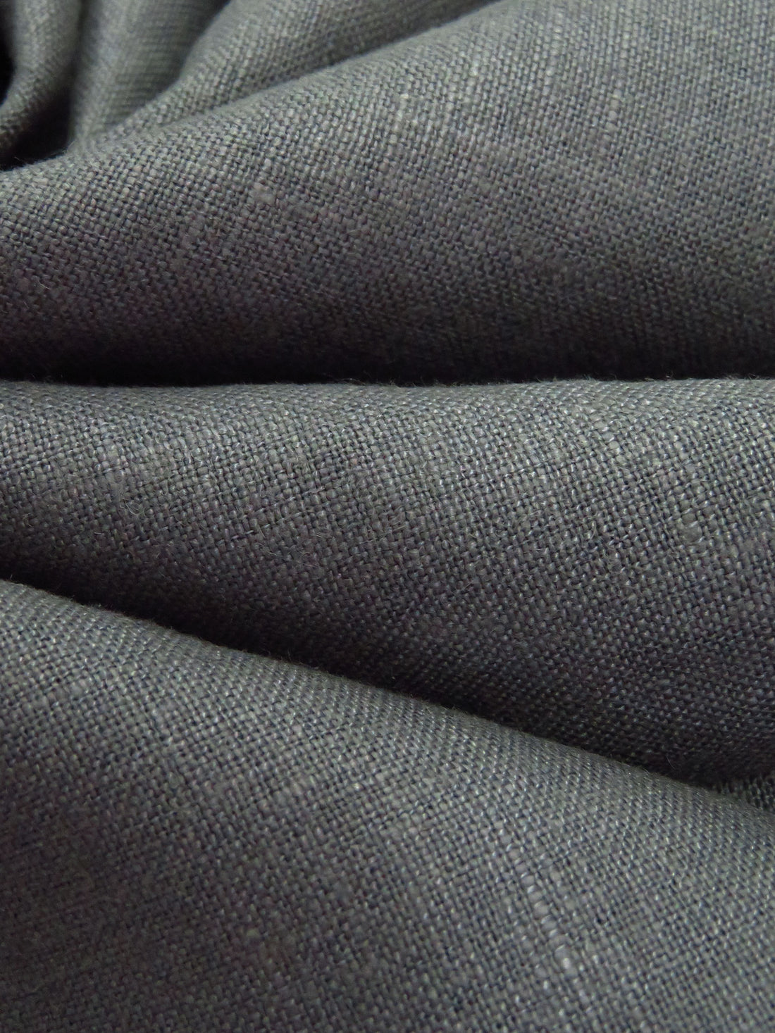 Charcoal Gray 100% Linen Midweight Woven 58W