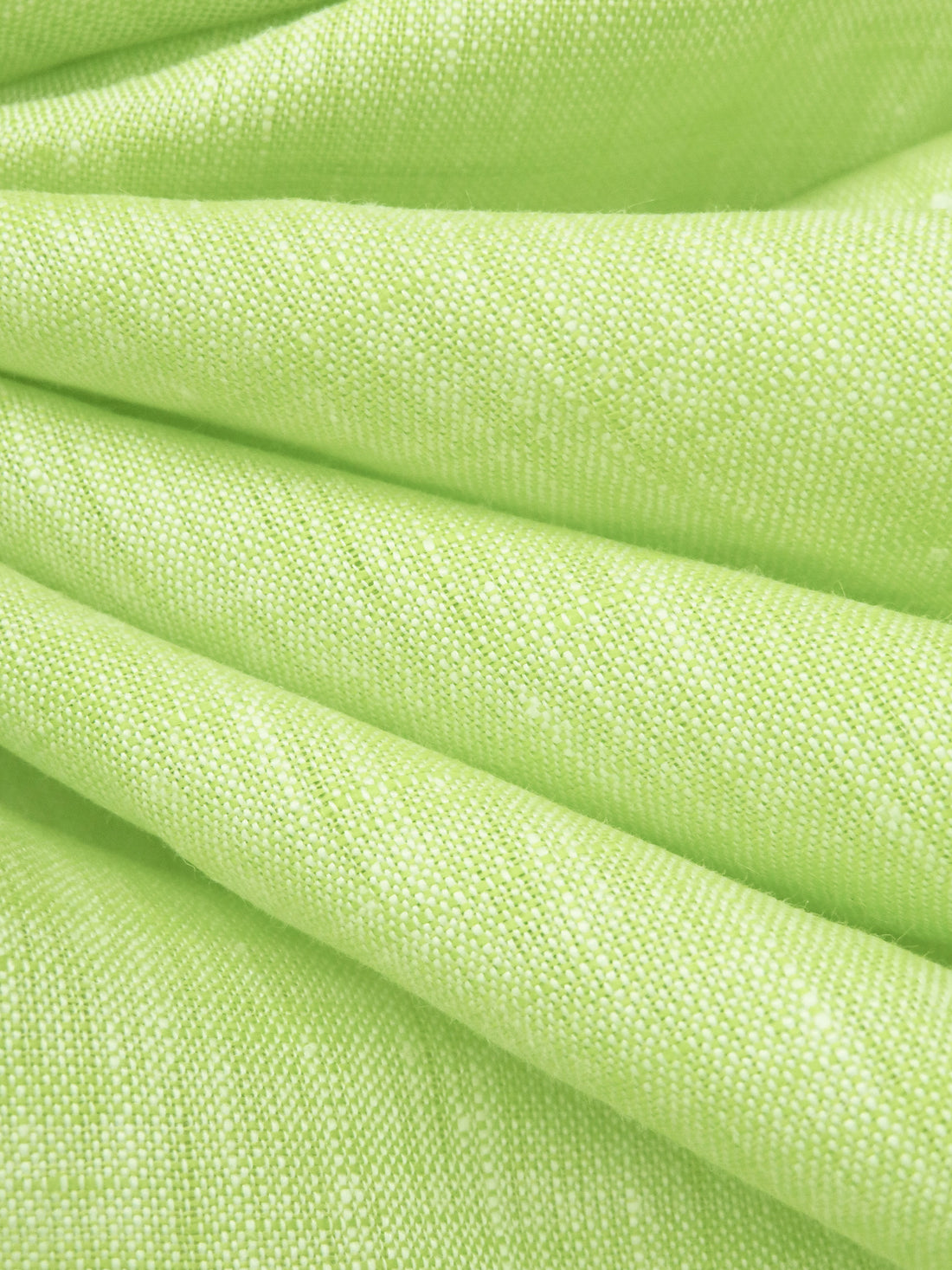 Lime/White 100% Linen Light-Weight Yarn-Dyed Chambray Linen 58W