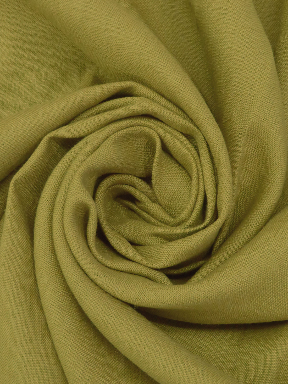 Muted Olive Green 100% Linen Midweight Woven 58W
