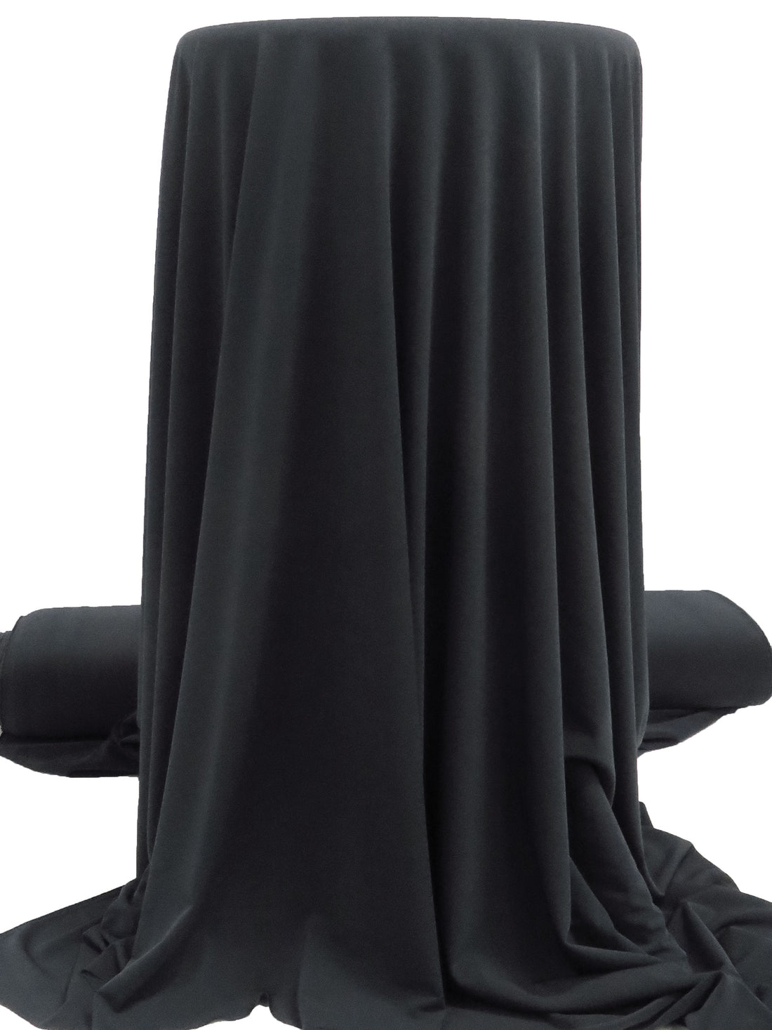 Dark Charcoal Gray Polyester/Lycra ITY Knit 58W