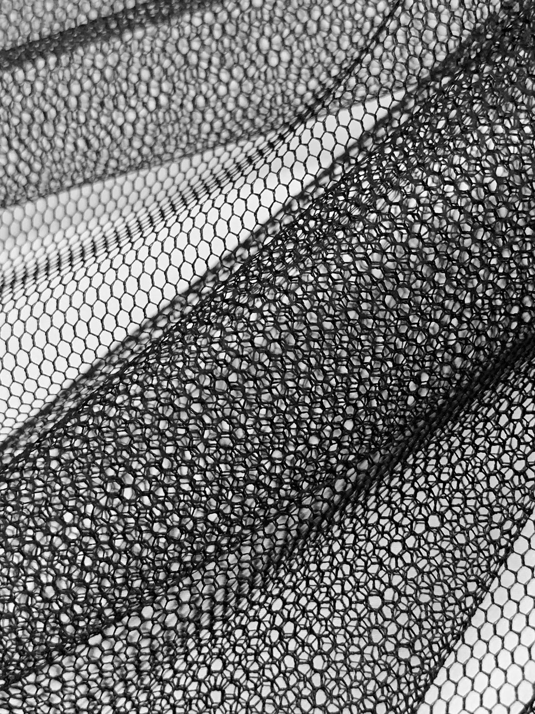 Black 100% Nylon Soft Bobbinette Netting 56W