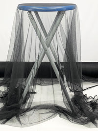 Black 100% Nylon Soft Bobbinette Netting 56W