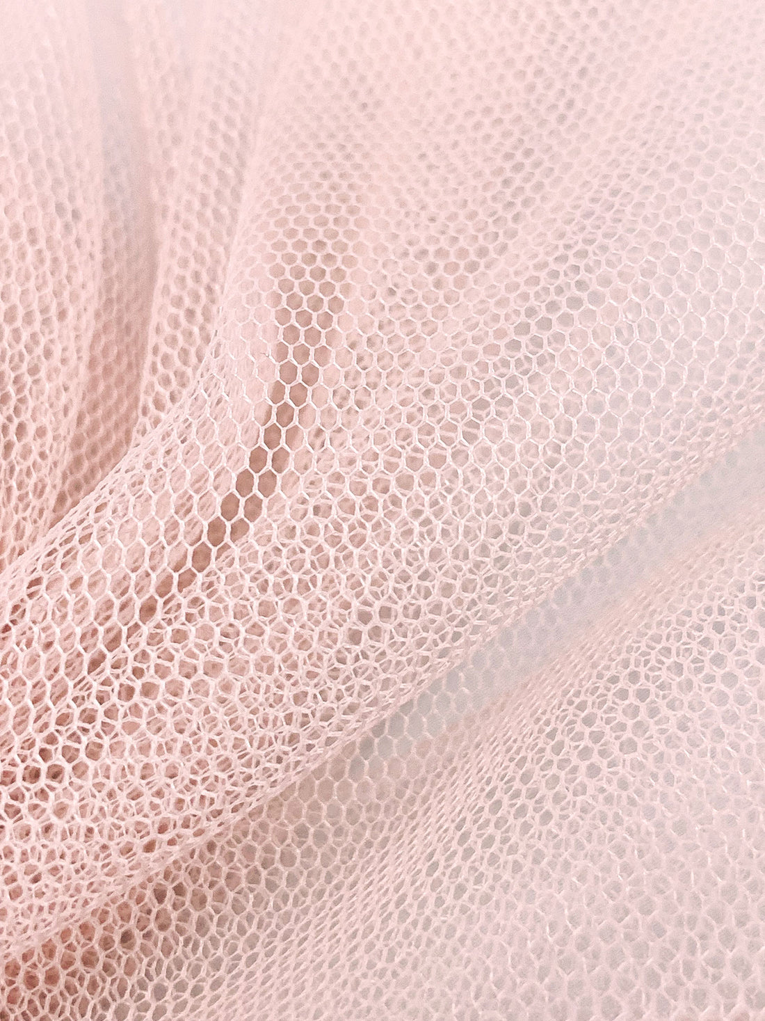 Champagne Pink 100% Nylon Soft Bobbinette Netting 56W