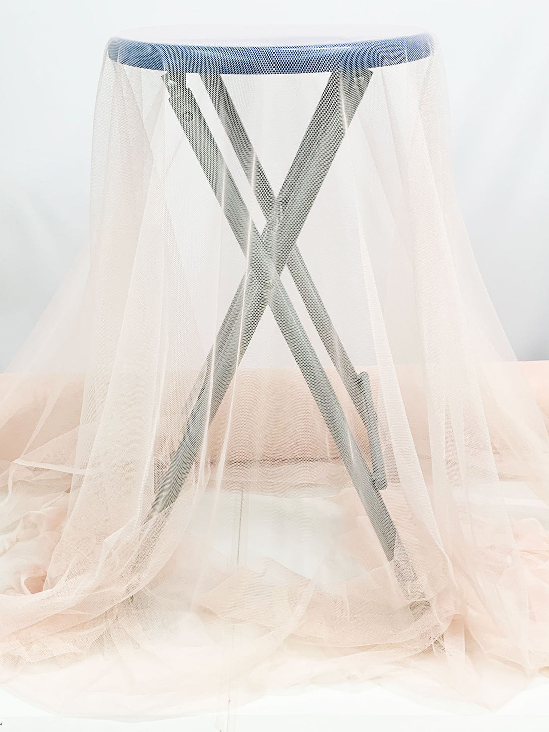 Champagne Pink 100% Nylon Soft Bobbinette Netting 56W