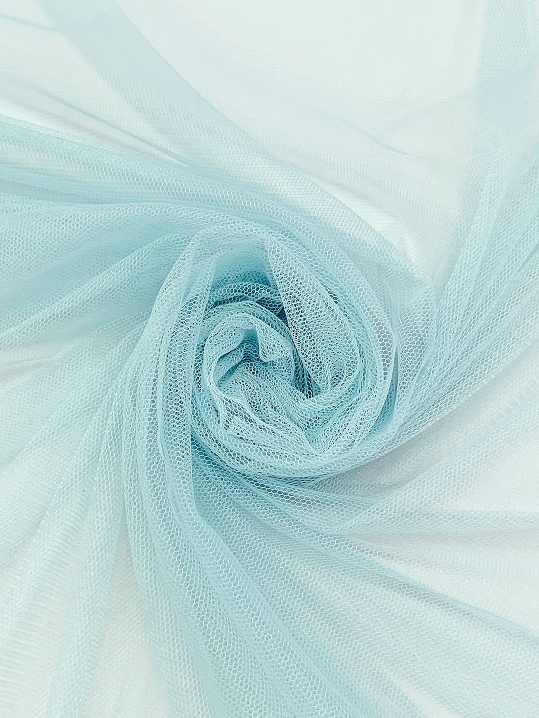 Powder Blue 100% Nylon Soft Bobbinette Netting 56W