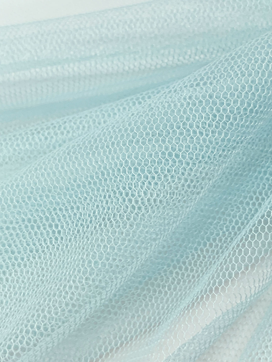 Powder Blue 100% Nylon Soft Bobbinette Netting 56W