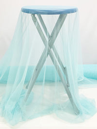 Powder Blue 100% Nylon Soft Bobbinette Netting 56W