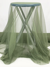 Muted Olive 100% Nylon Soft Bobbinette Netting 58W