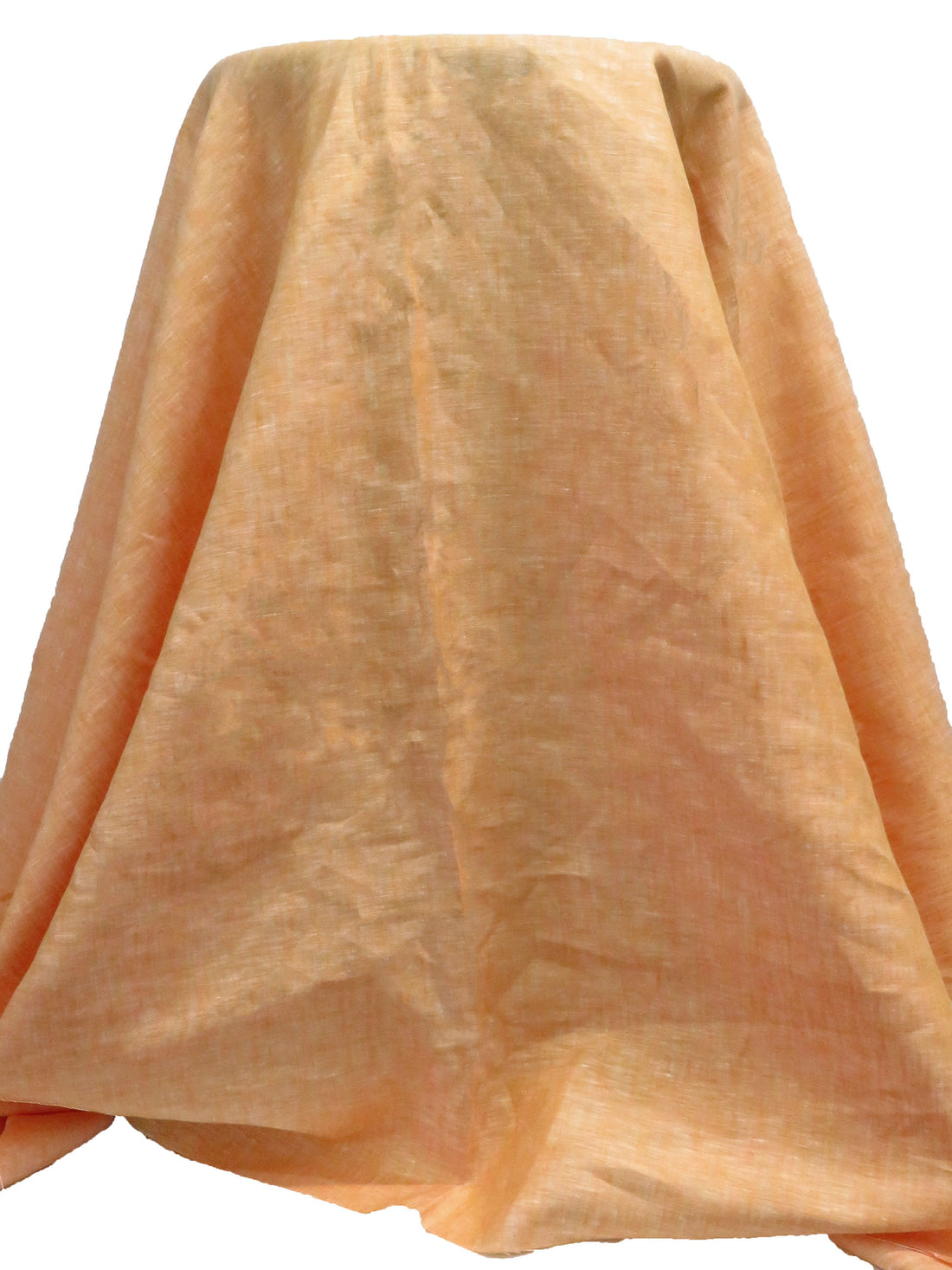 Apricot/White 100% Linen Light-Weight Yarn-Dyed Chambray Linen 58W