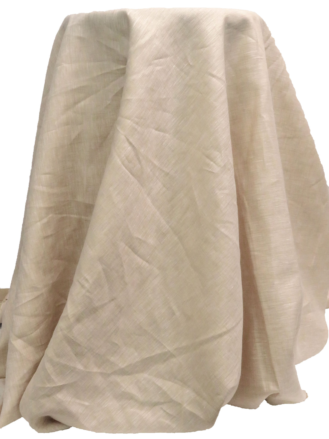 Beige/White 100% Linen Light-Weight Yarn-Dyed Chambray Linen 58W