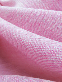 Orchid Pink/White 100% Linen Light-Weight Yarn-Dyed Chambray Linen 58W