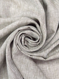 Driftwood/White 100% Linen Light-Weight Yarn-Dyed Chambray Linen 58W