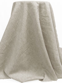 Driftwood/White 100% Linen Light-Weight Yarn-Dyed Chambray Linen 58W