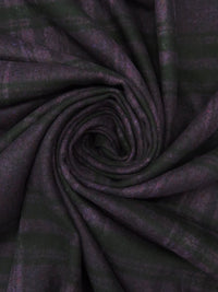 Dark Royal Purple/Black Wool/Polyester Plaid Heavy Flannel Suiting 60W