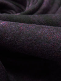 Dark Royal Purple/Black Wool/Polyester Plaid Heavy Flannel Suiting 60W