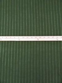 Deep Moss Green/Lamb's Ear Green 100% Linen Vertical Stripe Shirt Weight Woven 60W