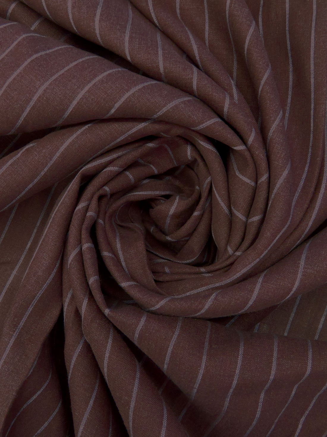 Muted Garnet/Soft Lilac 100% Linen Vertical Stripe Shirt Weight Woven 60W