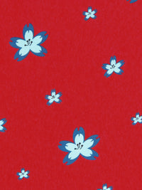 Cherry Red/Powder Blue/Azure Blue/Navy 100% Cotton Cherry Blossom Print Poplin Shirting 60W