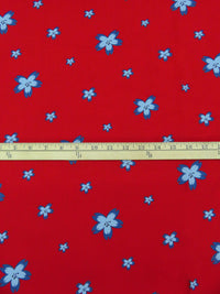 Cherry Red/Powder Blue/Azure Blue/Navy 100% Cotton Cherry Blossom Print Poplin Shirting 60W