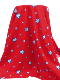 Cherry Red/Powder Blue/Azure Blue/Navy 100% Cotton Cherry Blossom Print Poplin Shirting 60W