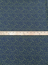 Navy/Light Green 100% Cotton Mini Abstract Etches Print Poplin Shirting 56W