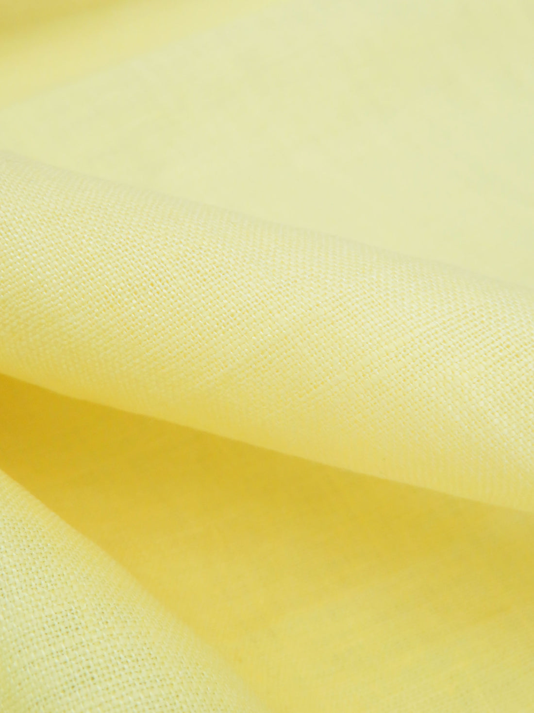 Soft Lemony Yellow 100% Linen Shirt Weight Woven 55W