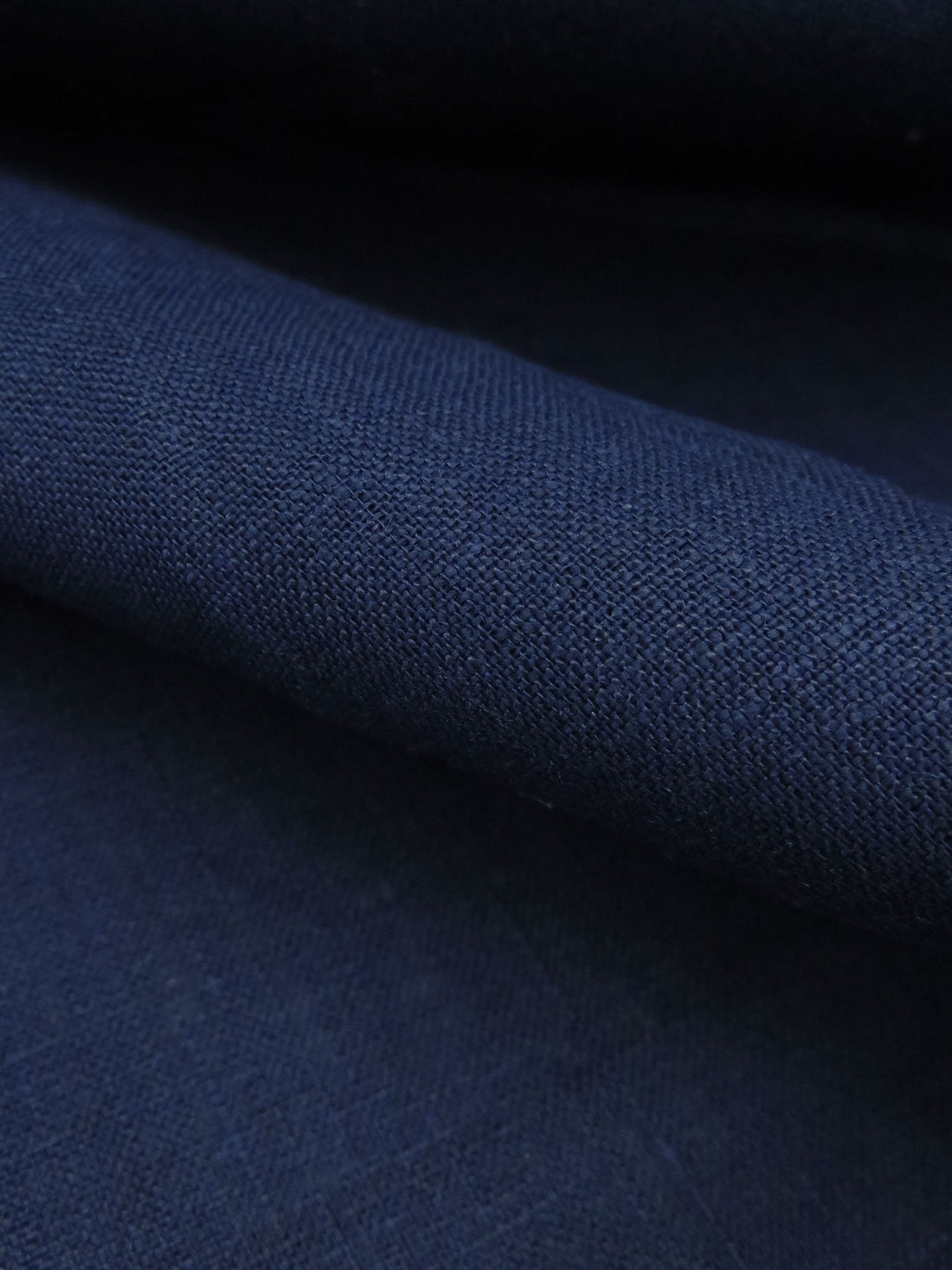 Space Blue 100% Linen Shirt Weight Woven 55W