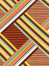 Dandelion/Chestnut/White/Deep Carrot 100% Cotton Multi-Stripe Lattice Print Poplin Shirting 56W