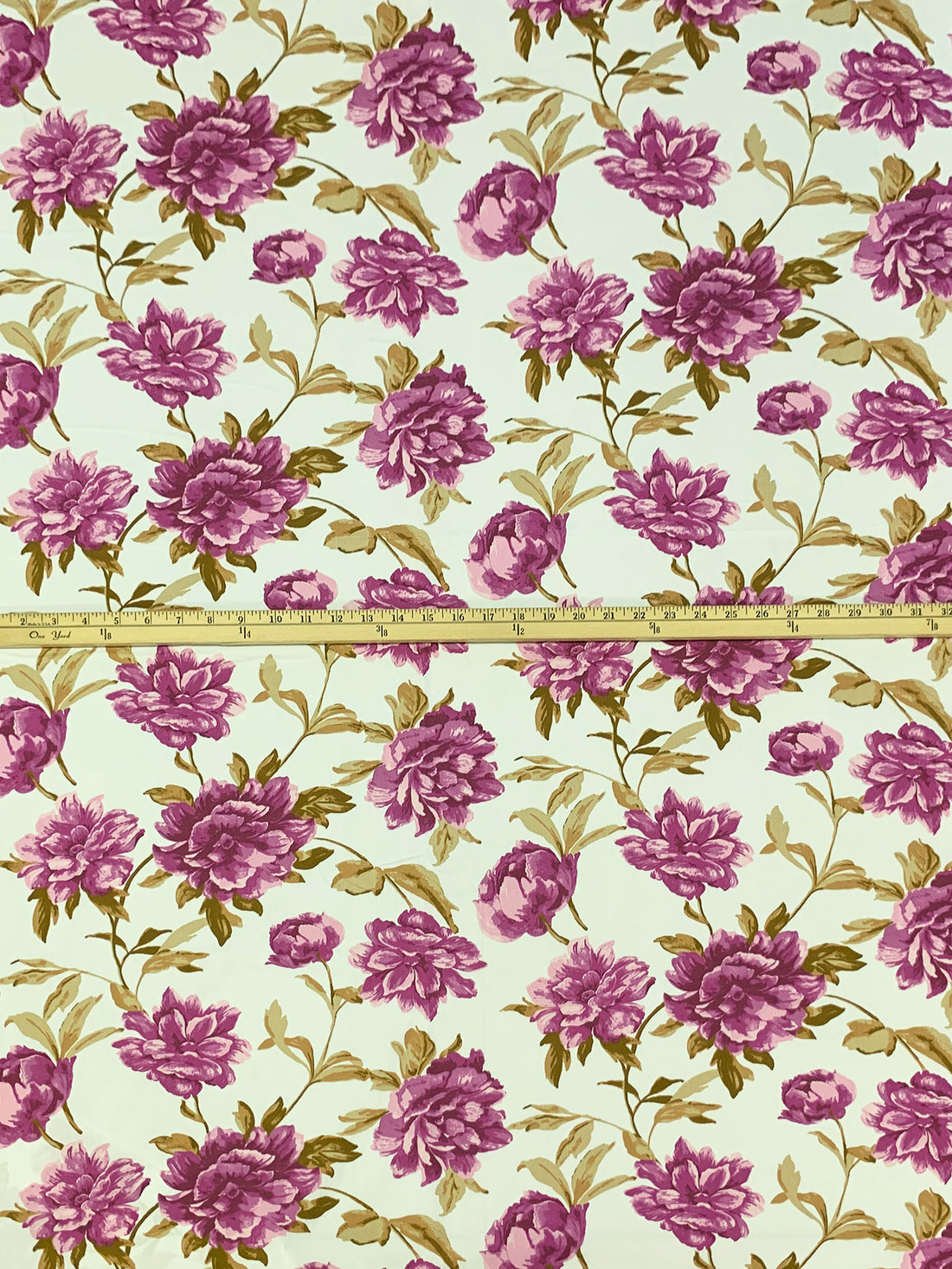 Boysenberry/Alabaster/Deep Bronze/Multi 100% Cotton Floral Print Poplin Shirting 58W