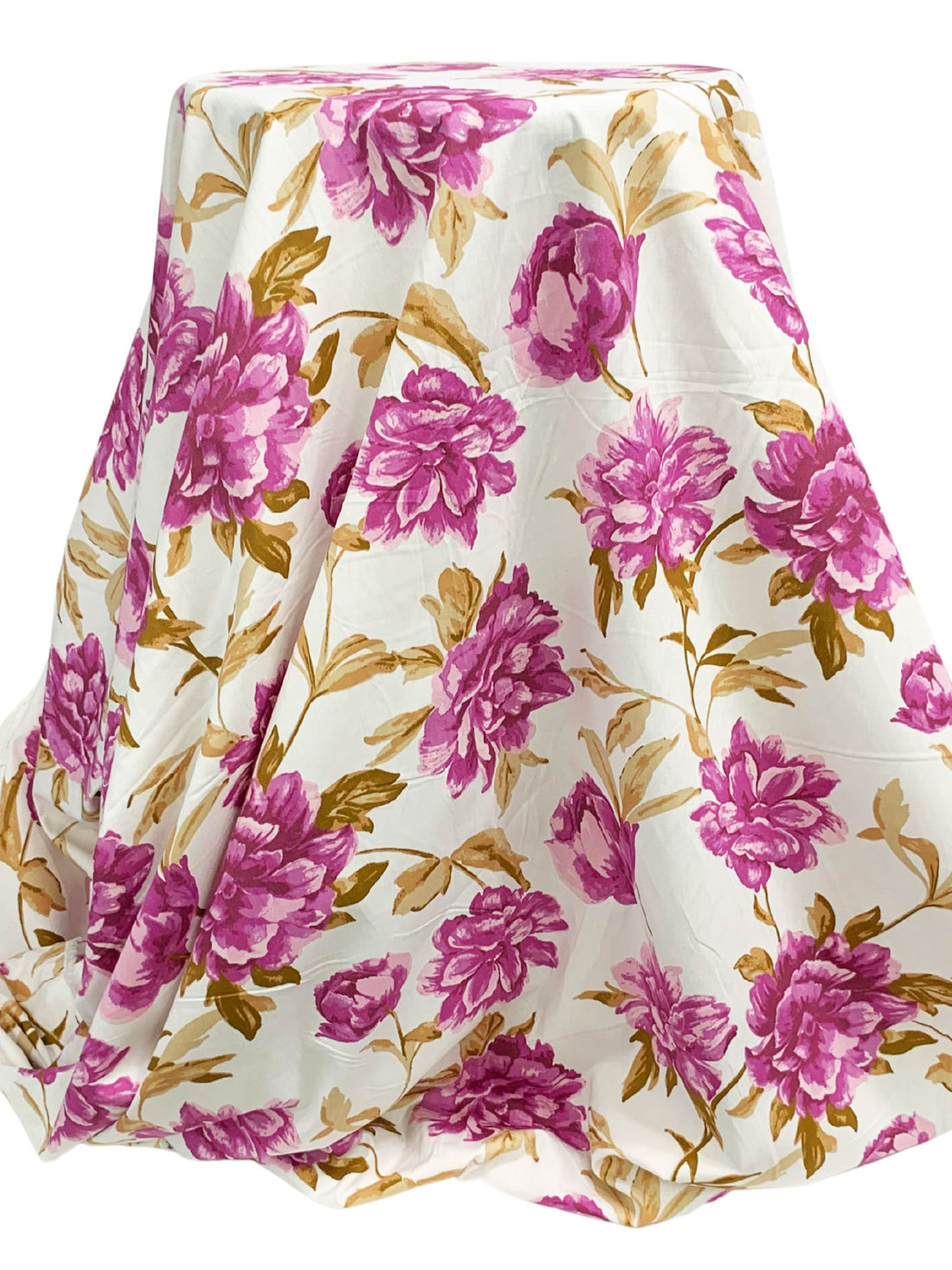 Boysenberry/Alabaster/Deep Bronze/Multi 100% Cotton Floral Print Poplin Shirting 58W