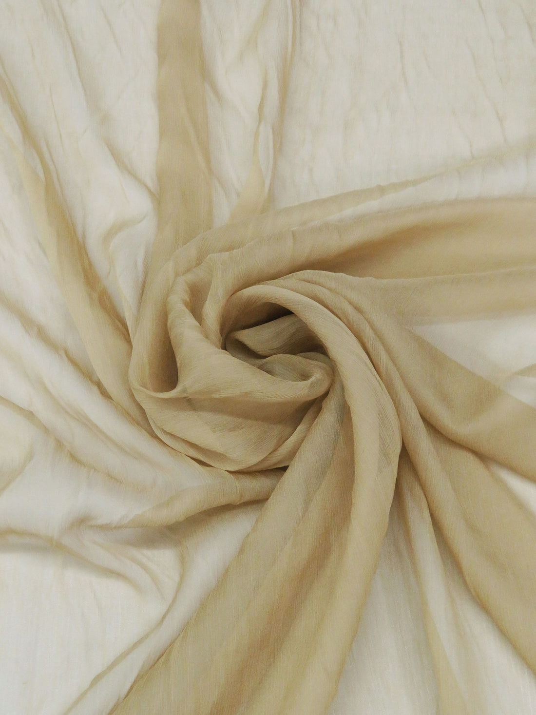 Golden Wheat 100% Silk Crinkle Chiffon 42W