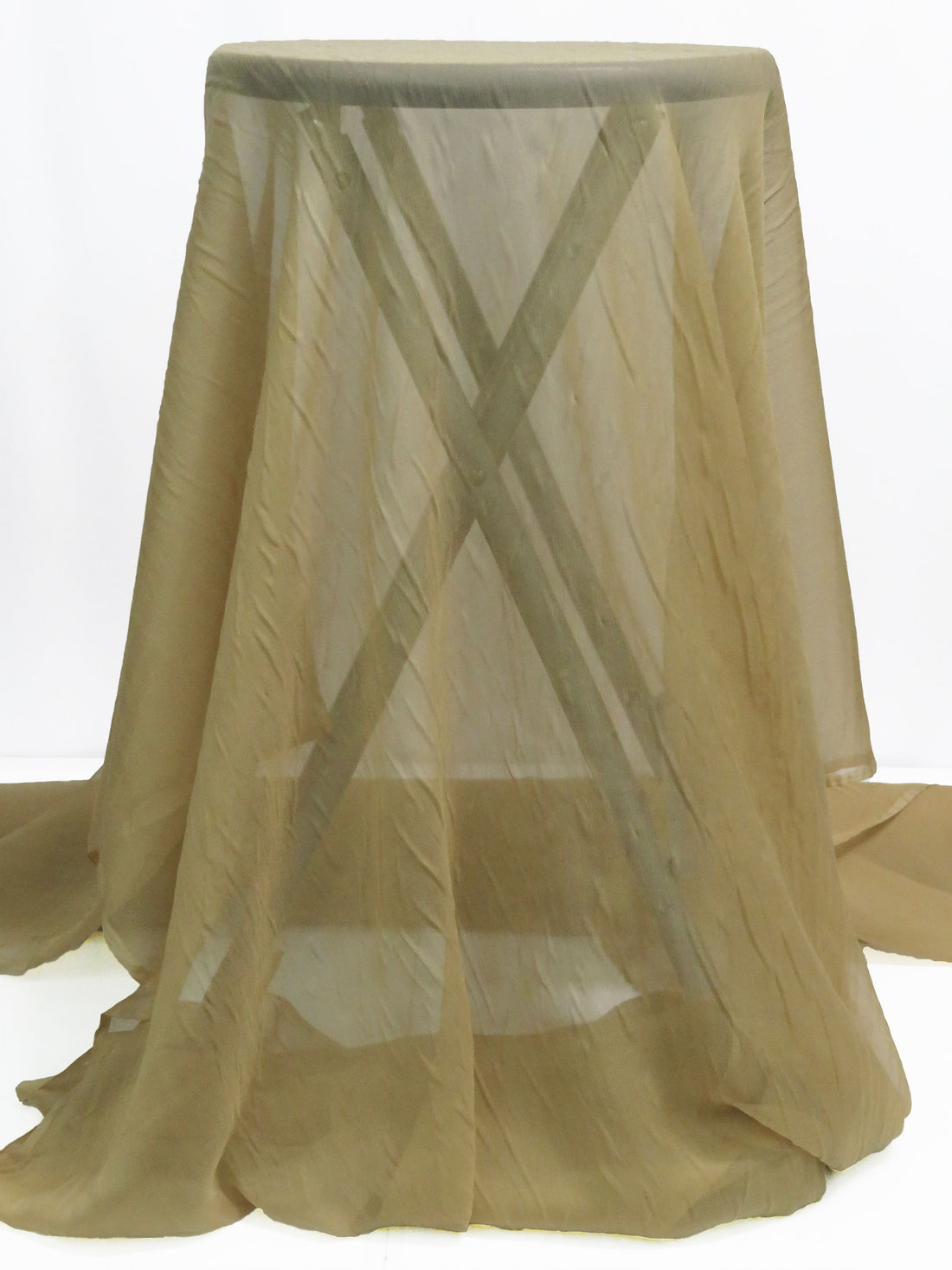 Golden Wheat 100% Silk Crinkle Chiffon 42W