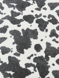 Eggshell/Charcoal Polyester/Lycra Spots Print Terry Knit 56W