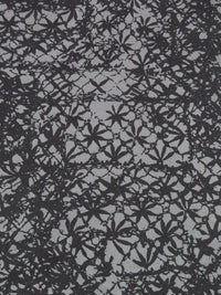 Charcoal/Smoke Gray Polyester/Lycra Distressed Design Embossed Scuba Knit - NY Designer - 60W