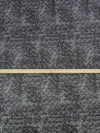 Charcoal/Smoke Gray Polyester/Lycra Distressed Design Embossed Scuba Knit - NY Designer - 60W