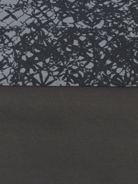 Charcoal/Smoke Gray Polyester/Lycra Distressed Design Embossed Scuba Knit - NY Designer - 60W