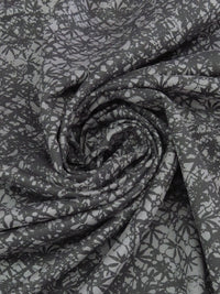 Charcoal/Smoke Gray Polyester/Lycra Distressed Design Embossed Scuba Knit - NY Designer - 60W
