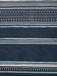 Navy/Slate Blue/White Rayon/Lycra Multi Stripe Slubbed Jersey Knit 54W