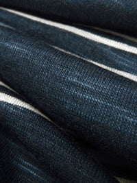Navy/Slate Blue/White Rayon/Lycra Multi Stripe Slubbed Jersey Knit 54W
